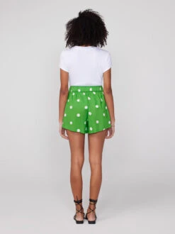 Lena Green Polka Dot Shorts -New Modern Dress Sales lena green polka dot shorts by kitri studio 41298471551276