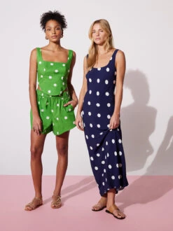 Lena Green Polka Dot Shorts -New Modern Dress Sales lena green polka dot shorts by kitri studio 41298473484588