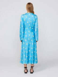 Libby Blue Pansy Print Dress -New Modern Dress Sales libby blue pansy print dress by kitri studio 41226048274732