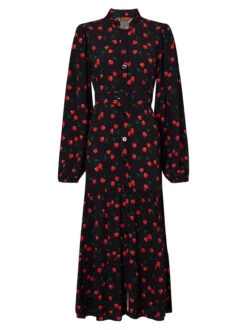 Lori Black Cherry Shirt Dress -New Modern Dress Sales lori black cherry shirt dress by kitri studio 40260567466284