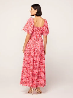 Louisa Pink Wave Print Maxi Dress -New Modern Dress Sales louisa pink wave print maxi dress by kitri studio 45101018939692