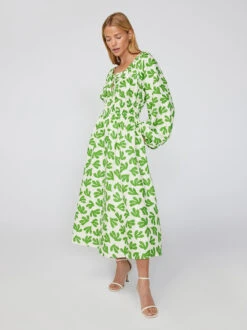 Luella Leaf Print Midi Dress -New Modern Dress Sales luella leaf print midi dress by kitri studio 41268077396268