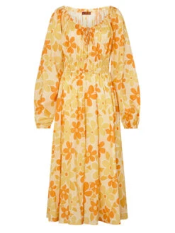 Luella Yellow Floral Print Midi Dress -New Modern Dress Sales luella yellow floral print midi dress by kitri studio 41298548261164