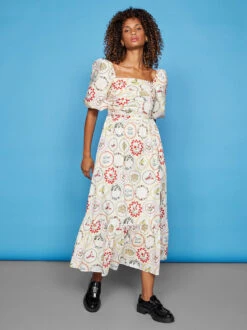 Maggie Vintage Plates Maxi Dress -New Modern Dress Sales maggie vintage plates maxi dress by kitri studio 40260571037996