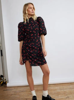Maisie Black Cherry Mini Dress