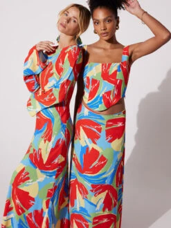 Mali Abstract Print Maxi Skirt -New Modern Dress Sales mali abstract print midi skirt by kitri studio 41299061309740