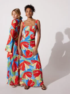 Mali Abstract Print Maxi Skirt -New Modern Dress Sales mali abstract print midi skirt by kitri studio 41299061375276