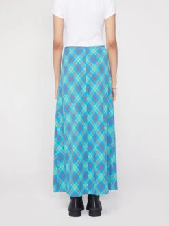 Mali Blue Check Maxi Skirt -New Modern Dress Sales mali blue check maxi skirt by kitri studio 41886601117996