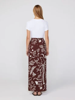 Mali Coco Palm Print Maxi Skirt -New Modern Dress Sales mali coco palm print maxi skirt by kitri studio 41168239198508