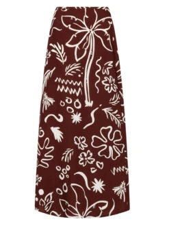Mali Coco Palm Print Maxi Skirt -New Modern Dress Sales mali coco palm print maxi skirt by kitri studio 41351709458732