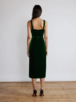 Mara Green Velvet Dress -New Modern Dress Sales mara green velvet dress by kitri studio 29471654871091