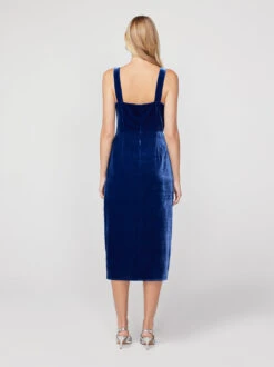 Mara Navy Velvet Midi Dress -New Modern Dress Sales mara navy velvet midi dress by kitri studio 42460370731308