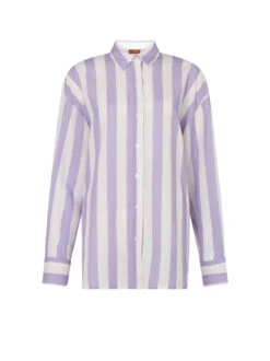 Mariana Lilac Stripe Boyfriend Shirt -New Modern Dress Sales mariana lilac stripe boyfriend shirt by kitri studio 41298193482028