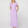 Marie Lilac Tulip Jacquard Maxi Dress