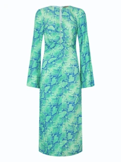 Marlena Blue Snake Print Dress -New Modern Dress Sales marlena blue snake print dress by kitri studio 43176968192300