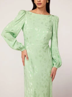 Megan Pistachio Tulip Jacquard Maxi Dress -New Modern Dress Sales megan pistachio tulip jacquard maxi dress by kitri studio 43896888459564