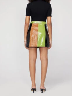 Nancy Multicolour Faux Leather Mini Skirt -New Modern Dress Sales nancy multicolour faux leather mini skirt by kitri studio 42460206235948