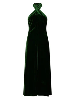 Neve Green Velvet Halter Dress 11 Neve Green Velvet Halter Dress -New Modern Dress Sales neve green velvet halter dress by kitri studio 41906506694956