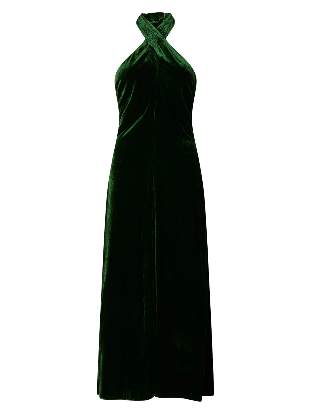 Neve Green Velvet Halter Dress 5 Neve Green Velvet Halter Dress - Image 5