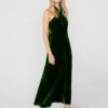 Neve Green Velvet Halter Dress