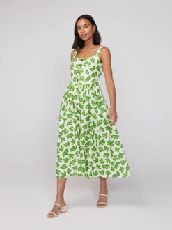 Olympia Leaf Print Midi Dress -New Modern Dress Sales olympia leaf print midi dress by kitri studio 41384993358124
