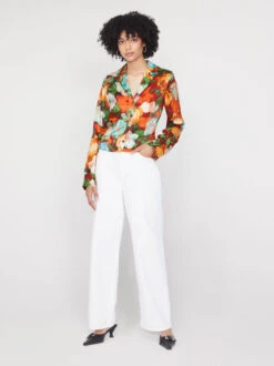 Orla Blue Impressionist Floral Print Top -New Modern Dress Sales orla blue impressionist floral print top by kitri studio 43157186707756