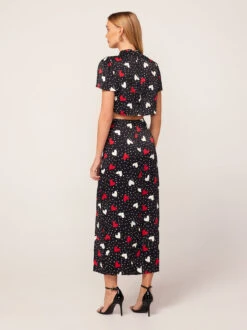 Pearl Red Heart Print Top -New Modern Dress Sales pearl red heart print top by kitri studio 43497271427372