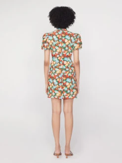 Philippa Blue Impressionist Floral Print Mini Dress -New Modern Dress Sales philippa blue impressionist floral print mini dress by kitri studio 43054653178156