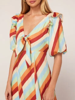 Pia Multi Stripe Midi Dress -New Modern Dress Sales pia multi stripe midi dress by kitri studio 45101180322092
