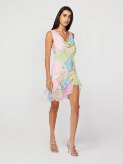 Roberta Patched Toile De Jouy Mini Dress