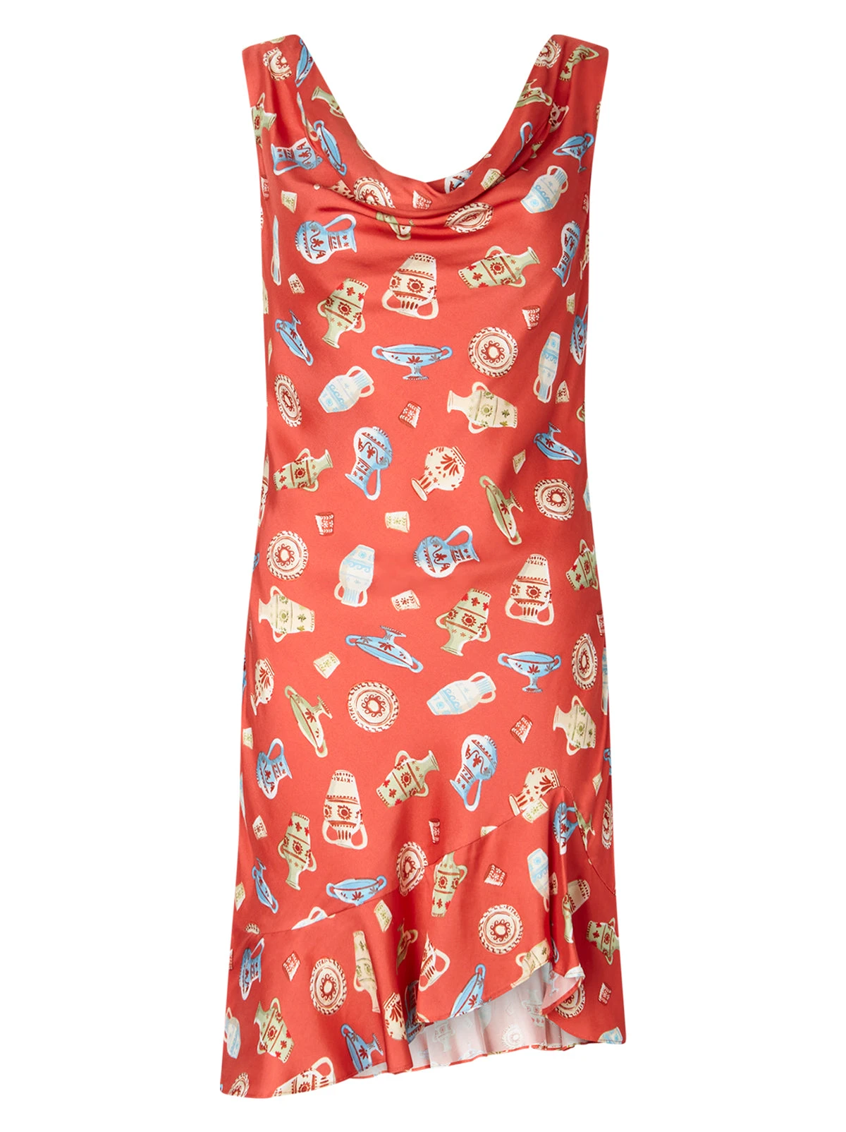 Roberta Red Pottery Print Mini Dress 5 Roberta Red Pottery Print Mini Dress - Image 5