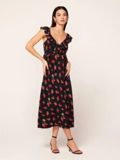 Rosemary Berry Print Midi Dress -New Modern Dress Sales rosemary berry print midi dress by kitri studio 44129399341356