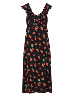 Rosemary Berry Print Midi Dress -New Modern Dress Sales rosemary berry print midi dress by kitri studio 44129405534508