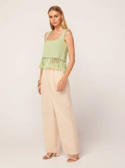 Roxana Pistachio Crochet Knit Top -New Modern Dress Sales roxana pistachio crochet knit top by kitri studio 45101341868332