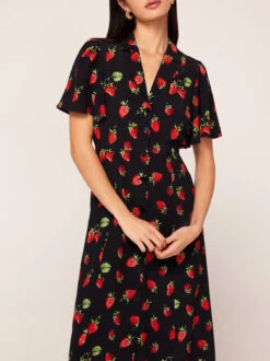 Sabina Berry Print Shirt Dress -New Modern Dress Sales sabina berry print shirt dress by kitri studio 44129444299052