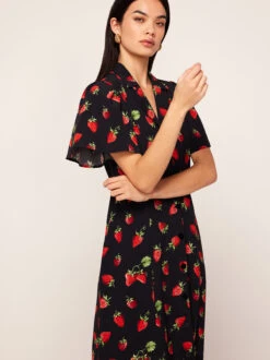 Sabina Berry Print Shirt Dress -New Modern Dress Sales sabina berry print shirt dress by kitri studio 44129444397356