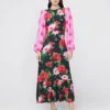 Samara Rose Mixed Print Midi Dress