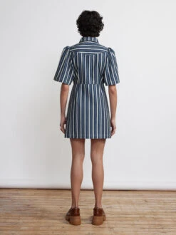 New Modern Dress Sales -New Modern Dress Sales shania blue stripe cotton canvas mini dress by kitri studio 29131445010483