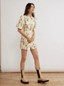 Shania Joshua Tree Print Mini Dress -New Modern Dress Sales shania joshua tree print mini dress by kitri studio 28607809257523