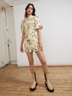 Shania Joshua Tree Print Mini Dress -New Modern Dress Sales shania joshua tree print mini dress by kitri studio 45149687415084