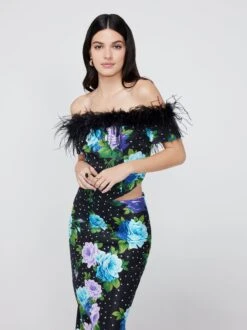 Sydney Blue Painted Rose Top -New Modern Dress Sales sydney blue painted rose top by kitri studio 41896622817580