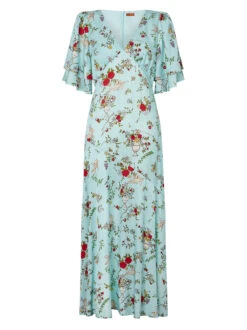 Tallulah Mint Cherub Print Maxi Dress -New Modern Dress Sales tallulah mint cherub print maxi dress by kitri studio 43561571680556