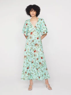 Tallulah Mint Cherub Print Maxi Dress