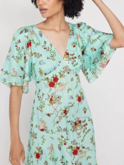 Tallulah Mint Cherub Print Maxi Dress -New Modern Dress Sales tallulah mint cherub print maxi dress by kitri studio 43580109095212