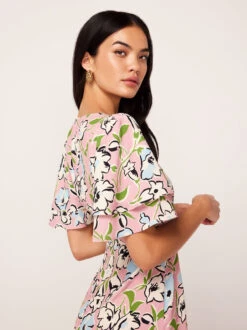 Tallulah Pink Floral Print Maxi Dress -New Modern Dress Sales tallulah pink floral print maxi dress by kitri studio 45101434700076