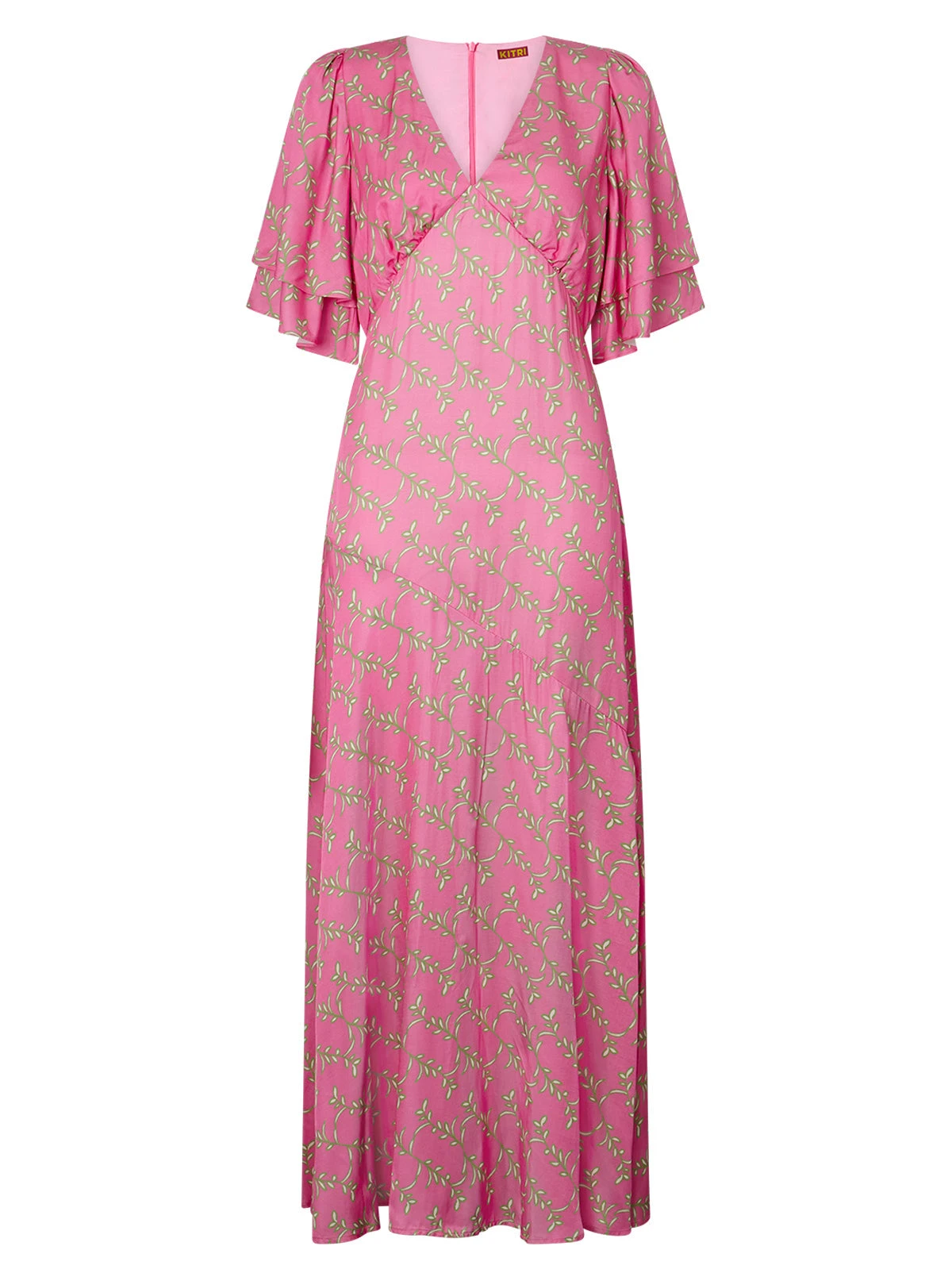 Tallulah Pink Foliage Print Maxi Dress 4 Tallulah Pink Foliage Print Maxi Dress - Image 4