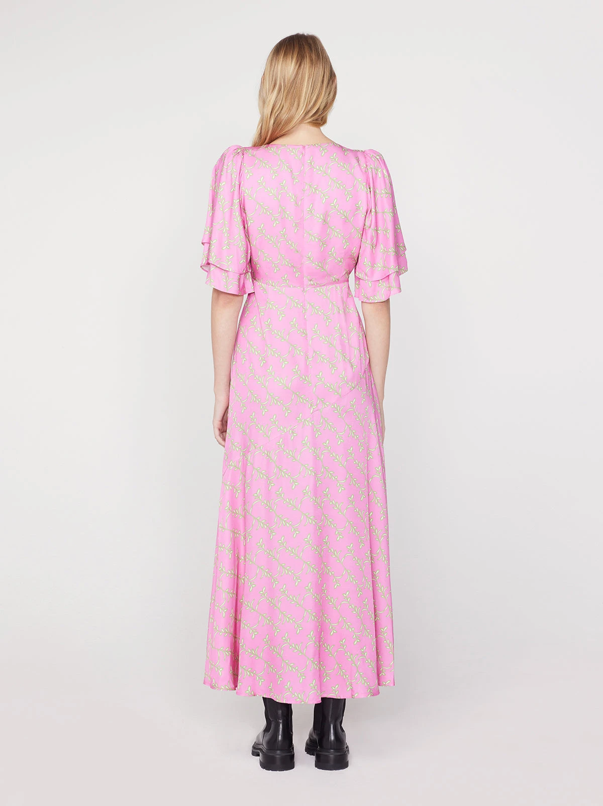 Tallulah Pink Foliage Print Maxi Dress 2 Tallulah Pink Foliage Print Maxi Dress - Image 2