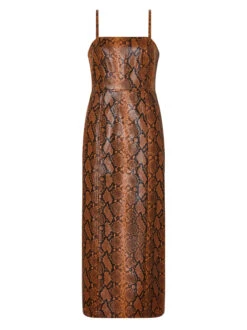 Ursula Caramel Snakeskin Vinyl Dress 7 Ursula Caramel Snakeskin Vinyl Dress -New Modern Dress Sales ursula caramel snakeskin vinyl dress by kitri studio 43054319173932