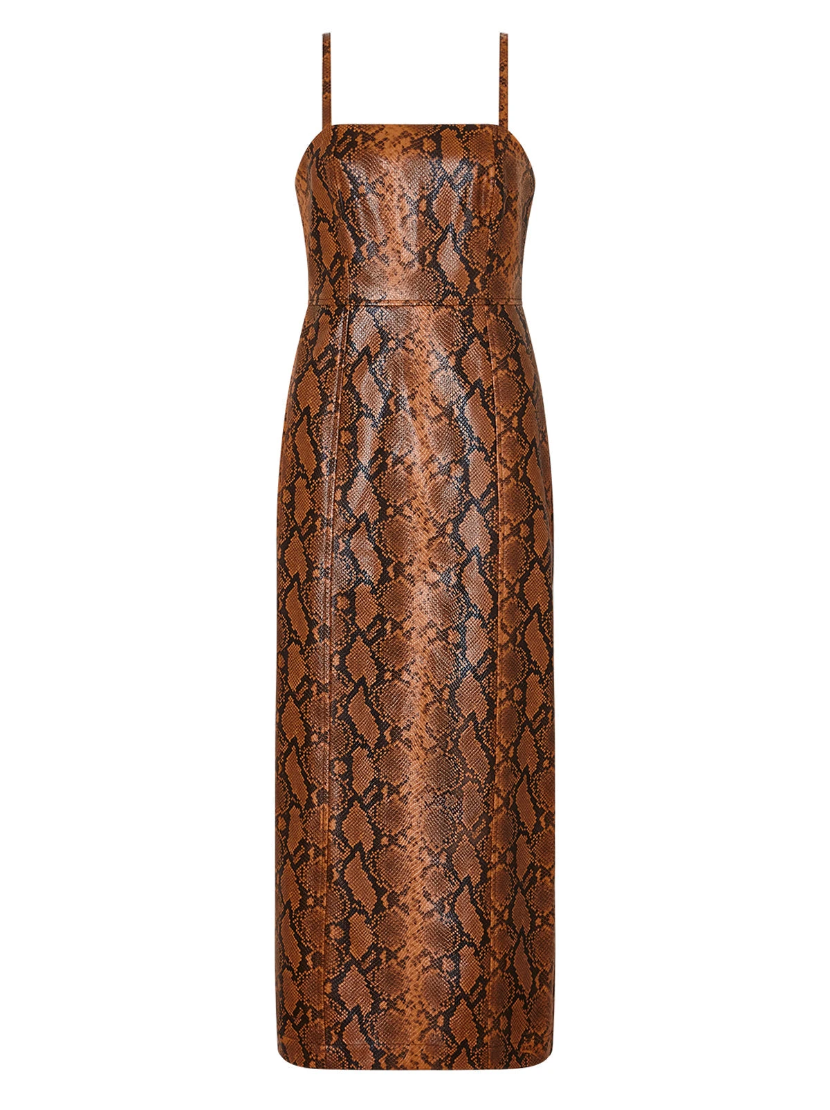Ursula Caramel Snakeskin Vinyl Dress 4 Ursula Caramel Snakeskin Vinyl Dress - Image 4