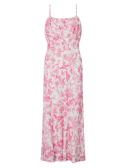 Velma Pink Pansy Print Midi Dress -New Modern Dress Sales velma pink pansy print midi dress by kitri studio 44129503838508